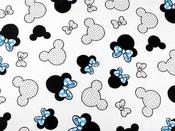 Printed Cotton Poplin - Minnie Mouse Blue (110 gsm)