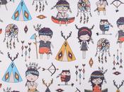 Printed Cotton Poplin - American Indians (110 gsm)