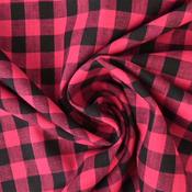 Vichy Checks Black And Fuchsia (Cotton)