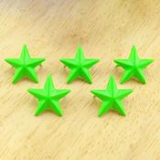 Green Star-Shaped Metal Rivets – Pack of 5 (15mm)