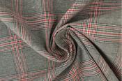 Tartan cotton-polyester Gray Red