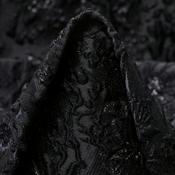 Italian Couture Cloqué, Lurex, Raven Black
