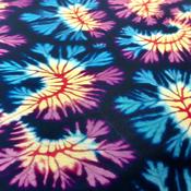 Digitally-Printed Viscose Poplin Purple and Navy Batik