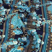 Luxury Japanese Prints Floral Stripes (144 gsm)