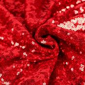 Sequins Fabric Red