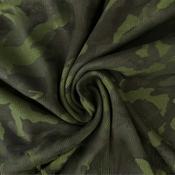 Ribbed Jersey Fabric – Cotton Stretch – Heavyweight – Camouflage Green