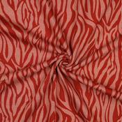 Purring Fur Red Animal Skin Textile – Premium Knitted Fabric 265gsm