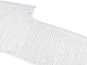 Glossy Fringe Tape 18cm - White