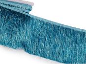 Metallic fringe dense Blue -15 cm