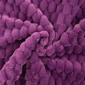 Plush Diamond Pattern Faux Fur Fabric Purple image