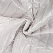 Shiny Embossed Quilted Fabric - Ecru image
