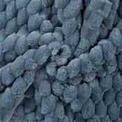 Plush Diamond Pattern Faux Fur Fabric Denim