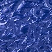 Shimmering Embossed Quilted Alpabeth Fabric - Royal image
