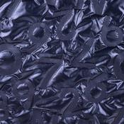 Shimmering Embossed Quilted Alpabeth Fabric - Navy image