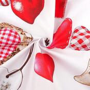 Printed Cotton Poplin (120 gsm) - Strawberry Basket White