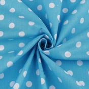 Printed Cotton Poplin (120 gsm) - Blue Dots
