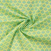 Ethnic Floral Cotton Poplin Green