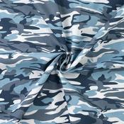 Cotton Poplin Camo Grey