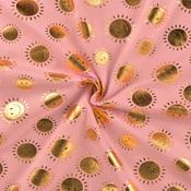 Cotton Jersey Foil – Sun Motif Pink image