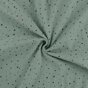 Cotton Muslin Digital Print – Dots Mint image