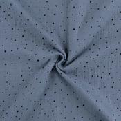 Cotton Muslin Digital Print – Dots Blue image