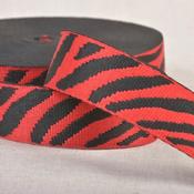 Animal Woven Webbing 15 mm Red image
