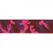 Camouflage Woven Webbing 20 mm Pink