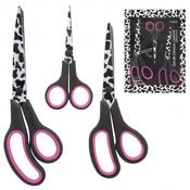 Cow Pattern Printed Scissors Set 2+1 Free – Stainless Steel Blades - Soft‑Grip Handles image