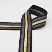 Elastic Tape with Lurex Stripe Golden – 25 mm