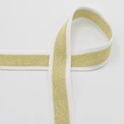 30 mm Decorative Galonband – White and Gold image
