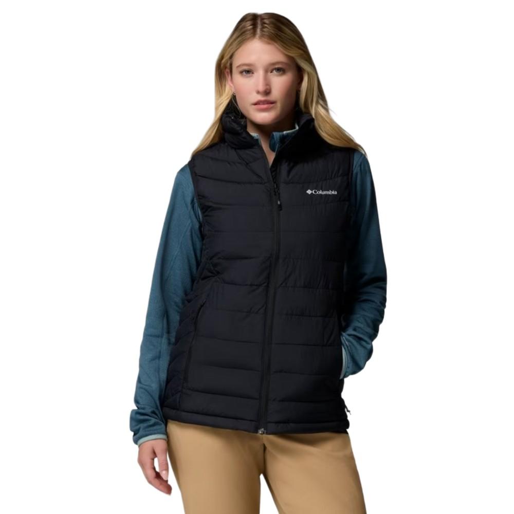 Columbia Women's Powder Lite II Insulated Vest - Black - M - Puffer vest, Zippered front, Stand-up collar, Pockets, Sleeveless
