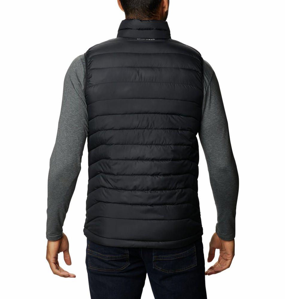 Columbia Men's Powder Lite II Insulated Vest - Black - M - Water Resistant, PFAS-Free with Omni-Heat Reflective Lining and Thermarator Insulation