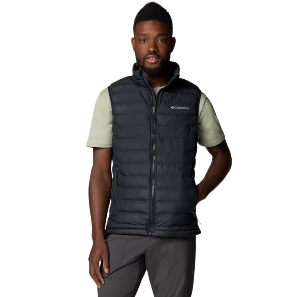 Columbia Men's Powder Lite II Insulated Vest - Black - M - Water Resistant, PFAS-Free with Omni-Heat Reflective Lining and Thermarator Insulation