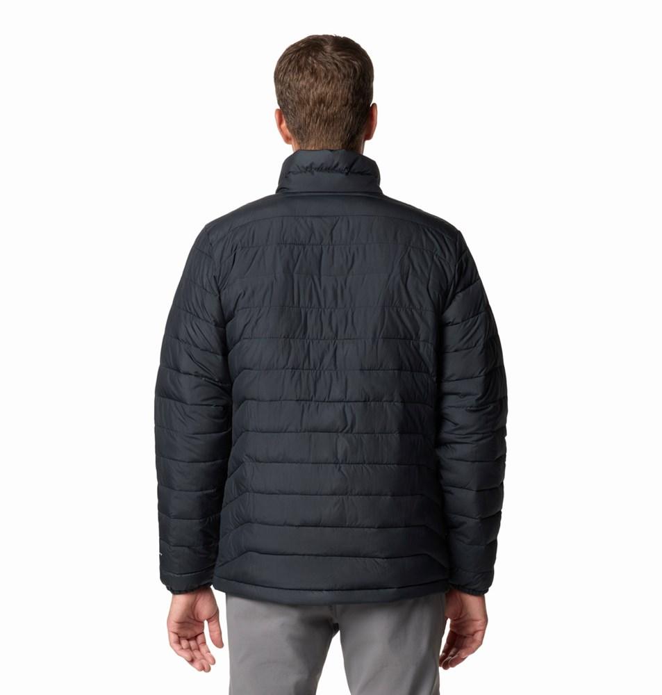 Columbia Men's Powder Lite II Insulated Puffer Jacket - Black - Size L - Water-resistant with Thermal Reflective Lining & Zippered Pockets for Outdoor Activities