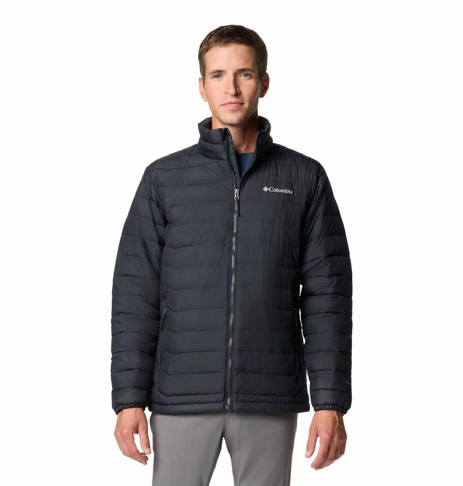 Columbia Men's Powder Lite II Insulated Puffer Jacket - Black - Size L - Water-resistant with Thermal Reflective Lining & Zippered Pockets for Outdoor Activities