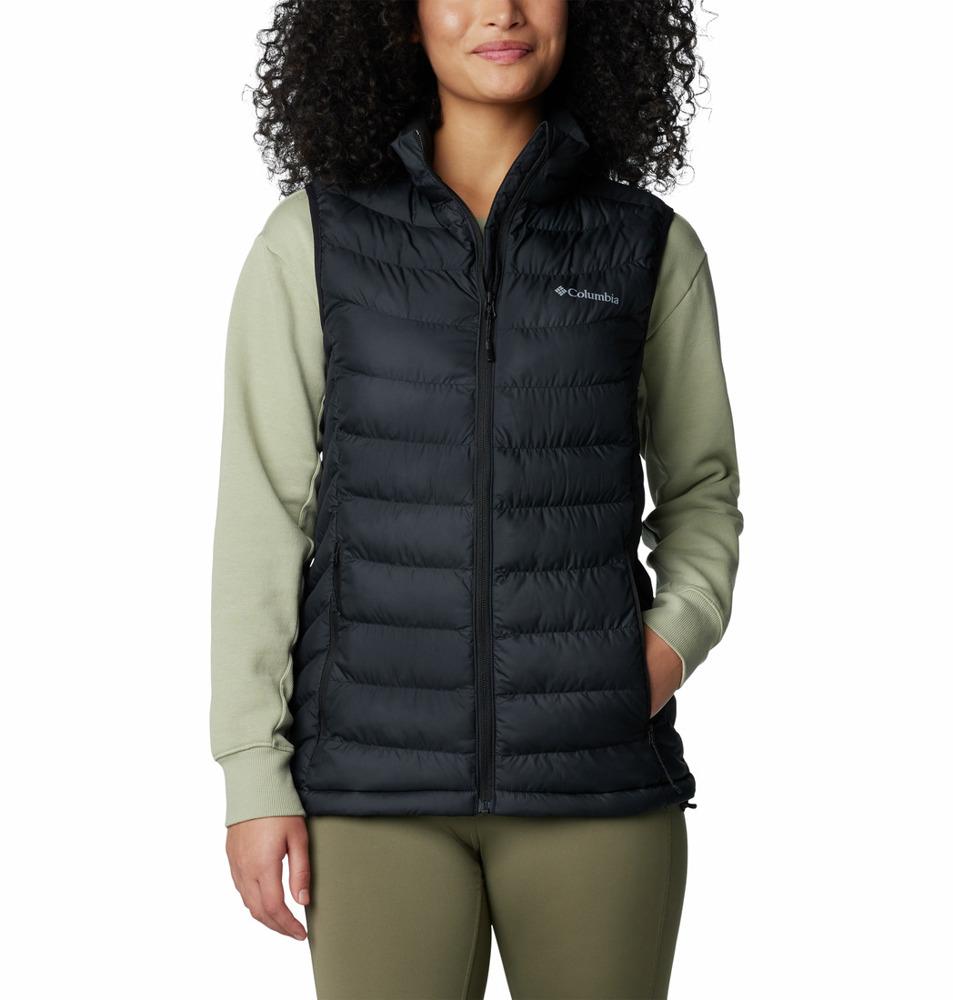 Columbia Women's Powder Lite II Insulated Vest - Black - M - Puffer vest, Zippered front, Stand-up collar, Pockets, Sleeveless