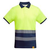 AV ATRIO POLO SHIRT S/XL NAVY BLUE/FLUOR YELLOW image