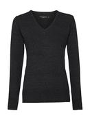 Ladies V-Neck Knitted Pullover image