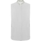 ALDANY TUNIC S/L WHITE/BOTANICAL PRINT