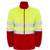 HV ALTAIR FLEECE JACKET S/S JOB RED/FLUOR YELLOW image
