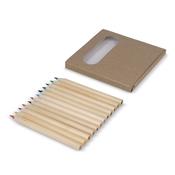 12 colouring pencils in kraft box