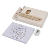 8 piece colouring set in recycled milkcarton box