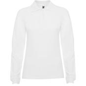 ESTRELLA WOMAN LONG SLEEVE POLO SHIRT S/M WHITE image