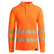 AV ATRIO LONG SLEEVE POLO SHIRT S/L FLUOR ORANGE image