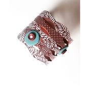 autumn leaves bracelet - brown/turquoise image