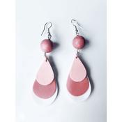 classic beauty earrings - rose gold/white image