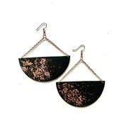 eclipse earrings - black/rose gold image