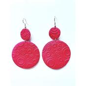 just like fire earrings - ruby red image
