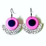 funky town pink earrings - pink image