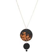 eclipse necklace - black/rose gold image